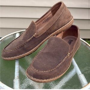 Born Dark Brown Suede Slip-On Loafers